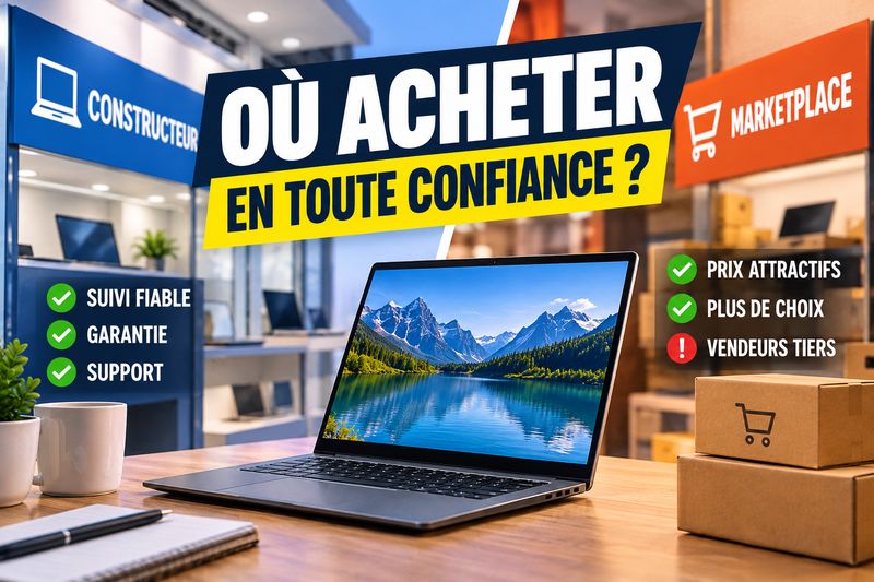 Promotion constructeur ou marketplace : où acheter son PC portable au meilleur compromis prix-sécurité ?