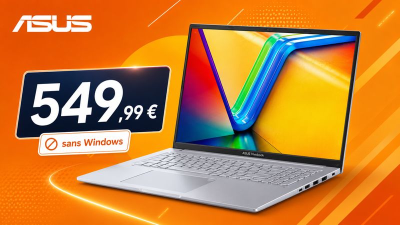 L’Asus Vivobook 16 OLED passe à 549,99 € : un grand PC portable confortable, bien équipé, mais sans Windows