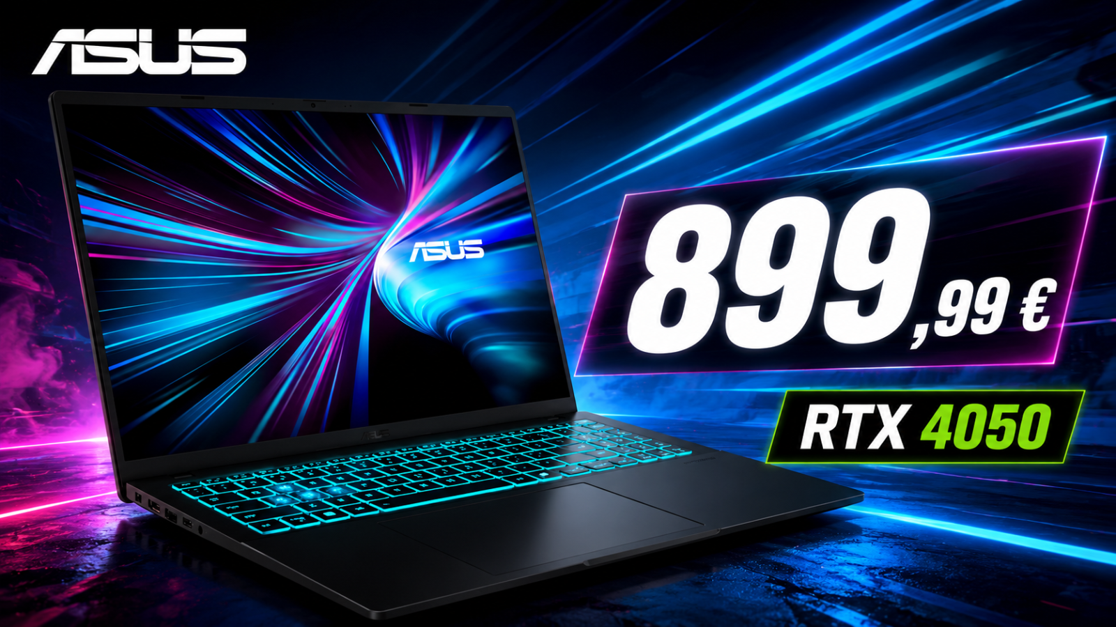 L’Asus Gaming V16 avec RTX 4050 tombe à 899,99 € : un 16 pouces gamer bien équipé sous les 900 €