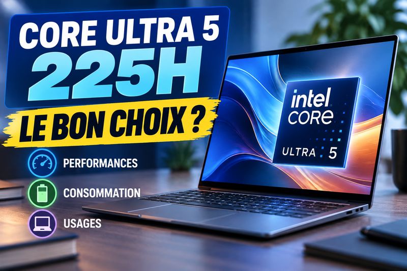 Intel Core Ultra 5 225H : performances, consommation et usages sur PC portable en 2026