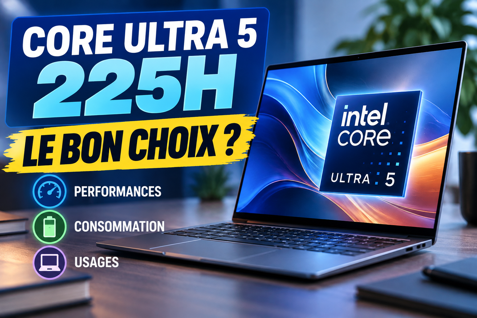 Intel Core Ultra 5 225H : performances, consommation et usages sur PC portable en 2026