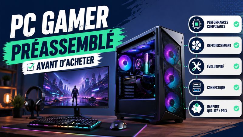 PC fixe gamer préassemblé : ce qu’il faut vérifier avant d’acheter