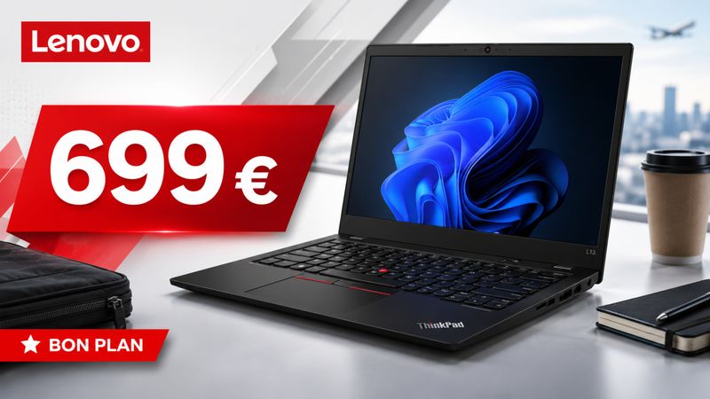Le Lenovo ThinkPad L13 Gen 4 tombe à 699 € : un ultraportable pro compact avec Windows 11 Pro et 16 Go de RAM