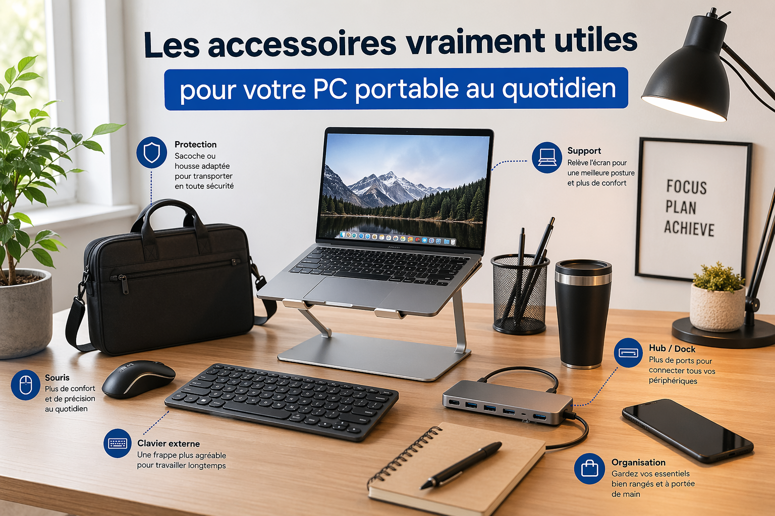 Quels accessoires sont vraiment utiles avec un PC portable au quotidien ?