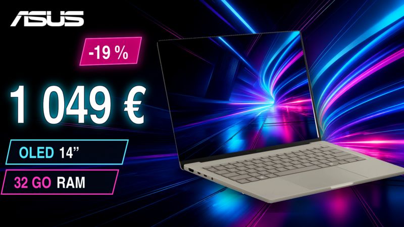 L’Asus ZenBook 14 OLED avec 32 Go de RAM passe sous les 1 050 €