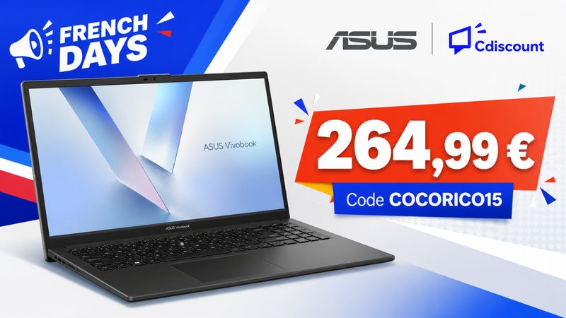 Asus Vivobook Go 15 : le PC portable 15,6 pouces Windows 11 tombe à 264,99 € avec le code French Days Cdiscount