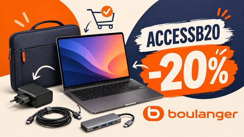 Boulanger ACCESSB20 : 20 % sur les accessoires utiles avec l’achat d’un PC portable