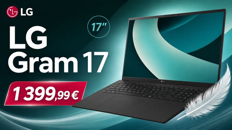 Le LG Gram 17 chute à 1 399,99 € : un grand PC portable 17 pouces qui reste étonnamment léger