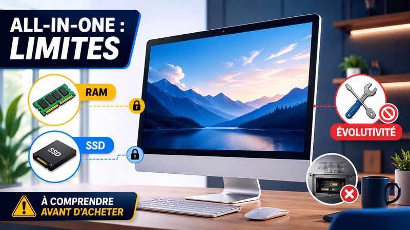 All-in-one : mémoire, stockage, évolutivité… les limites à connaître avant achat