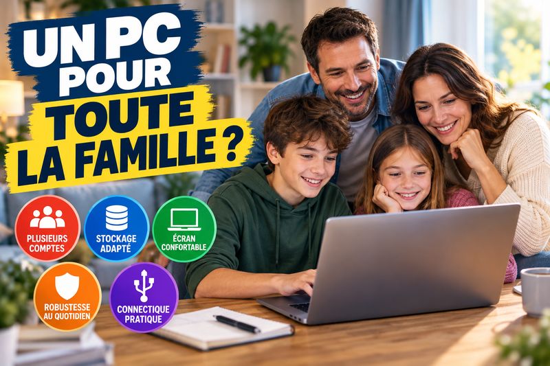 Quel PC portable choisir pour un foyer qui partage le même ordinateur ?