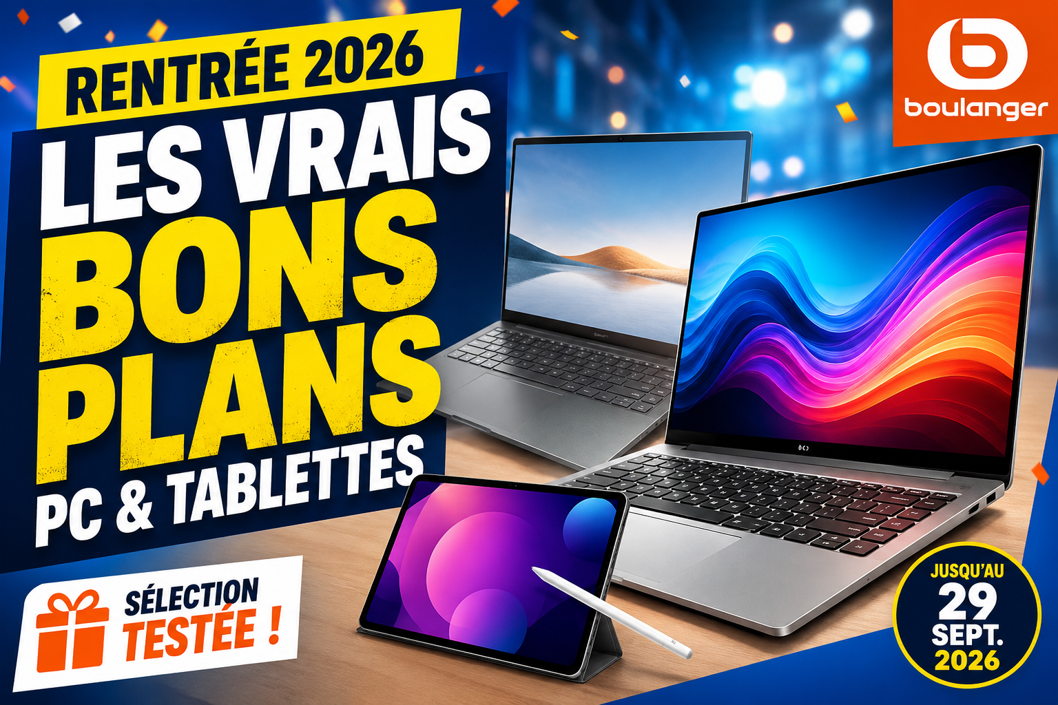 Rentrée Boulanger 2026 : les PC et tablettes qui sont de vraies bonnes affaires