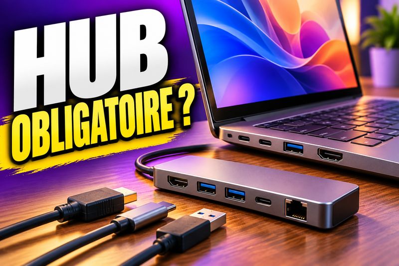 Connectique limitée sur un PC portable 14 pouces : combien de ports faut-il vraiment pour éviter un hub ?
