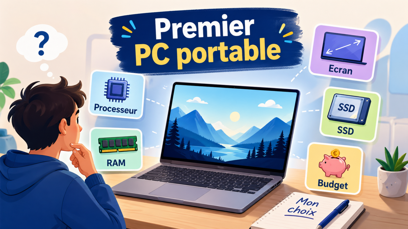Premier PC portable : par où commencer quand on est perdu face aux fiches techniques ?