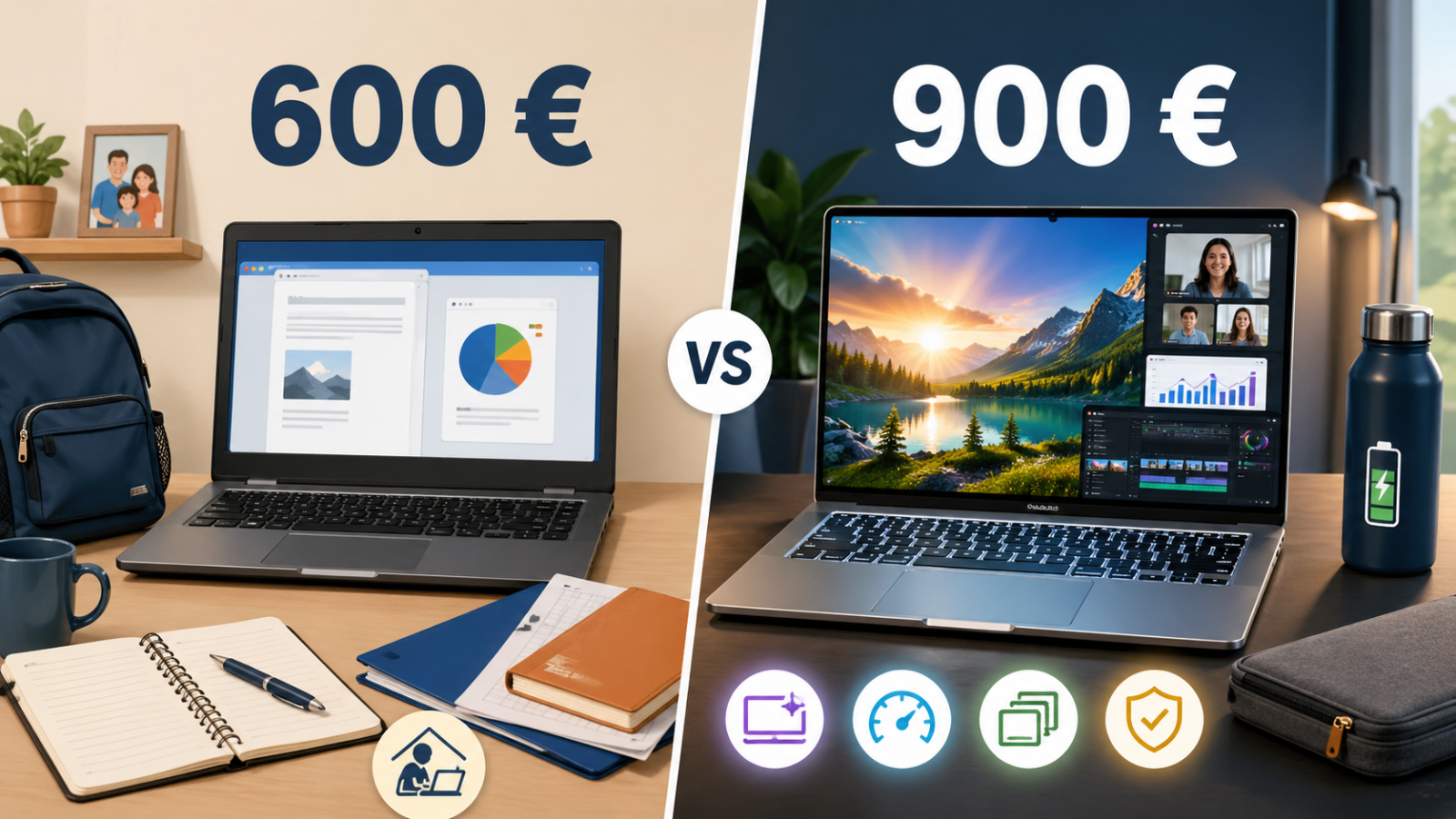 600 € ou 900 € pour un portable étudiant ou familial : que gagne-t-on vraiment ?