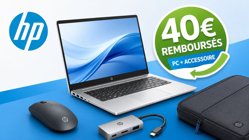 HP rembourse 40 € sur certains PC portables avec accessoire : une ODR à regarder si vous complétez déjà votre équipement