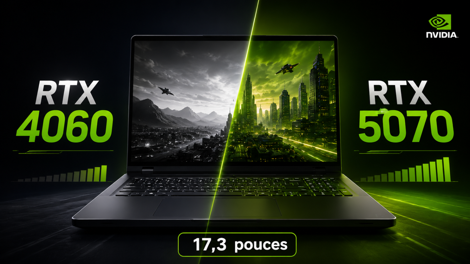 RTX 4060 ou RTX 5070 pour un portable 17,3 pouces : où le surcoût se justifie ?