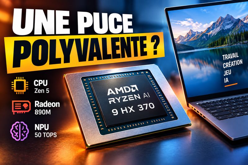 AMD Ryzen AI 9 HX 370 : CPU, Radeon et NPU, que vaut cette puce sur un PC portable en 2026 ?