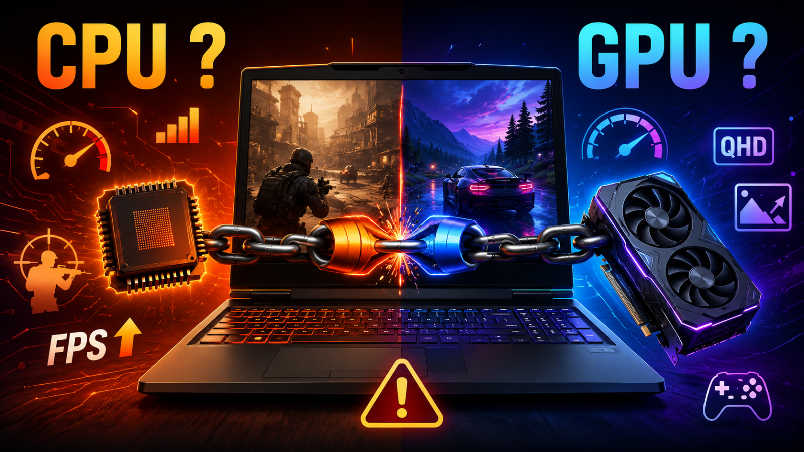 CPU limité ou GPU limité : comment repérer le vrai maillon faible d’un portable gamer