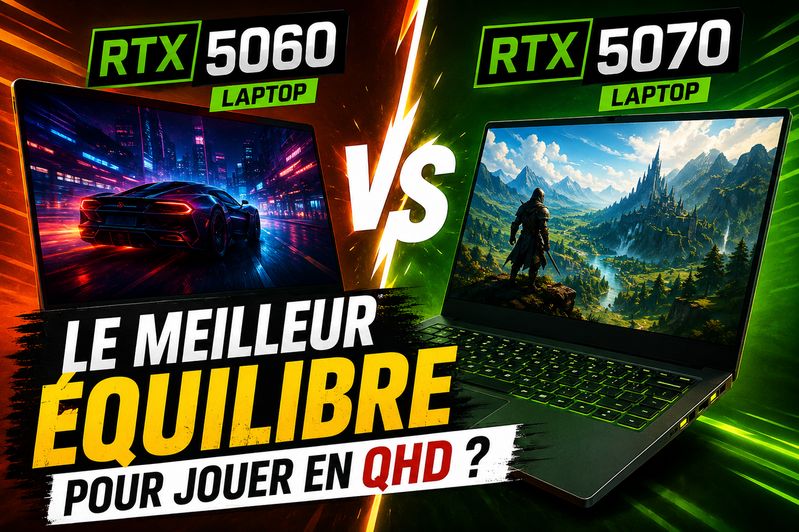 RTX 5060 ou RTX 5070 sur portable : quel GPU offre le meilleur équilibre pour jouer en QHD ?