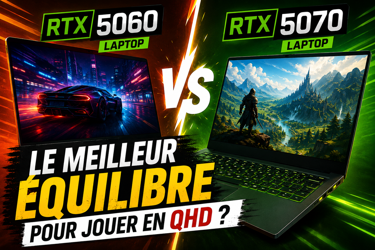 RTX 5060 ou RTX 5070 sur portable : quel GPU offre le meilleur équilibre pour jouer en QHD ?