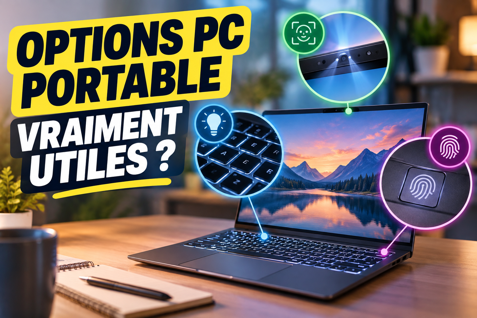 Clavier rétroéclairé, lecteur d’empreintes, webcam IR : quels petits équipements méritent vraiment un surcoût ?