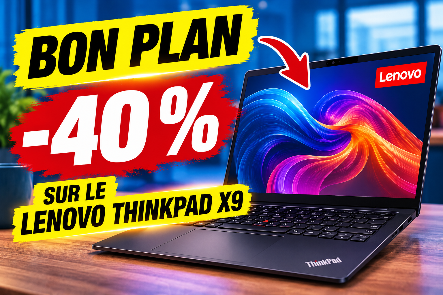 Le Lenovo ThinkPad X9 15 OLED chute à 1 199 € : 40 % de remise sur ce portable pro haut de gamme