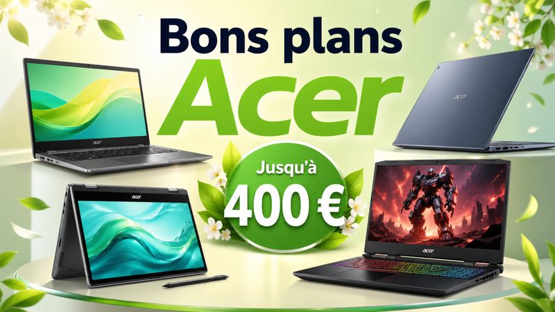 Acer lance ses Bons Plans du Printemps : jusqu’à 400 € de remise sur une sélection de PC portables
