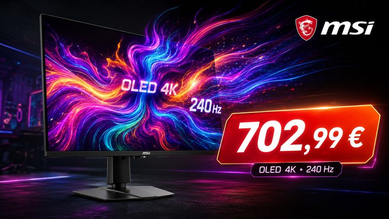 Le MSI 321UPX OLED 4K 240 Hz tombe à 702,99 € : un prix très agressif pour un écran gaming premium