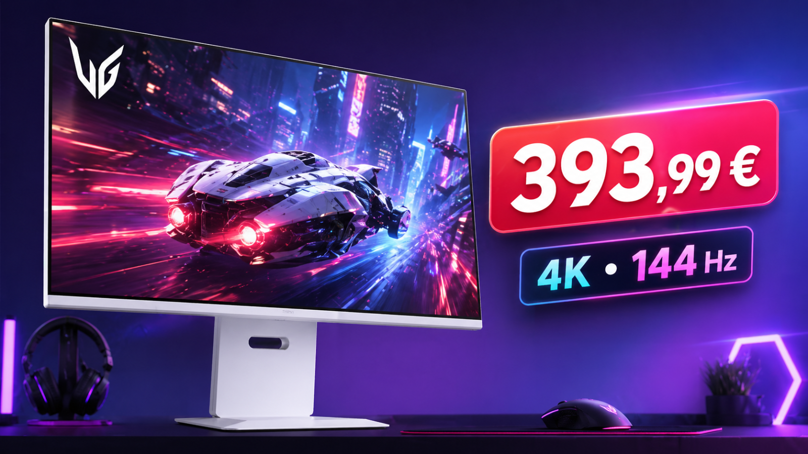 Le LG 32G810SA-W passe à 393,99 € : un grand écran gaming 4K 144 Hz sous les 400 €