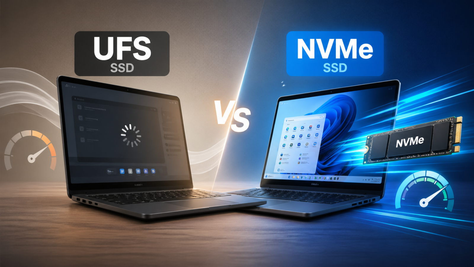 SSD UFS ou SSD NVMe : pourquoi le ressenti n’est pas le même sur un portable pas cher