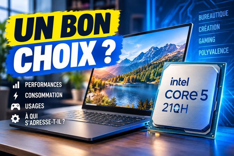 Intel Core 5 210H : performances, consommation et usages sur PC portable en 2026