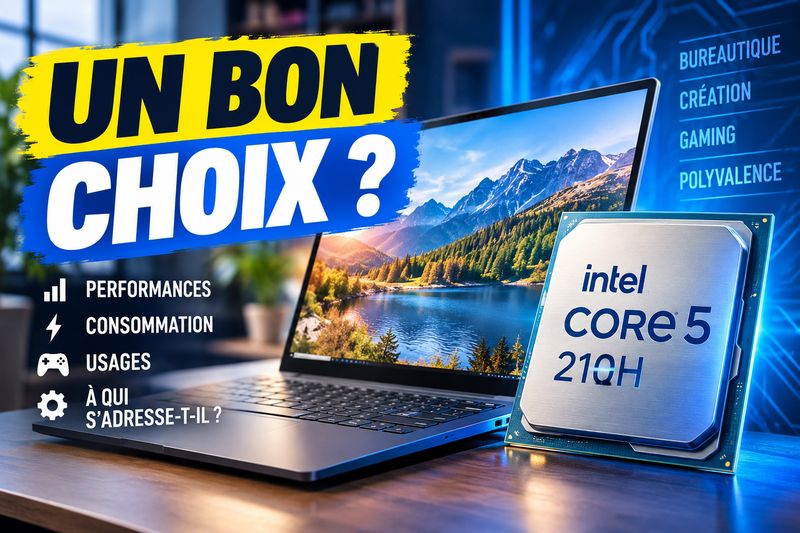 Intel Core 5 210H : performances, consommation et usages sur PC portable en 2026