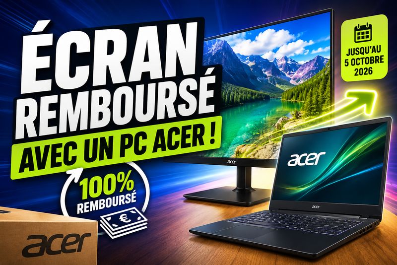 Acer rembourse votre écran pour l'achat d'un PC : comment fonctionne l'offre de rentrée ?
