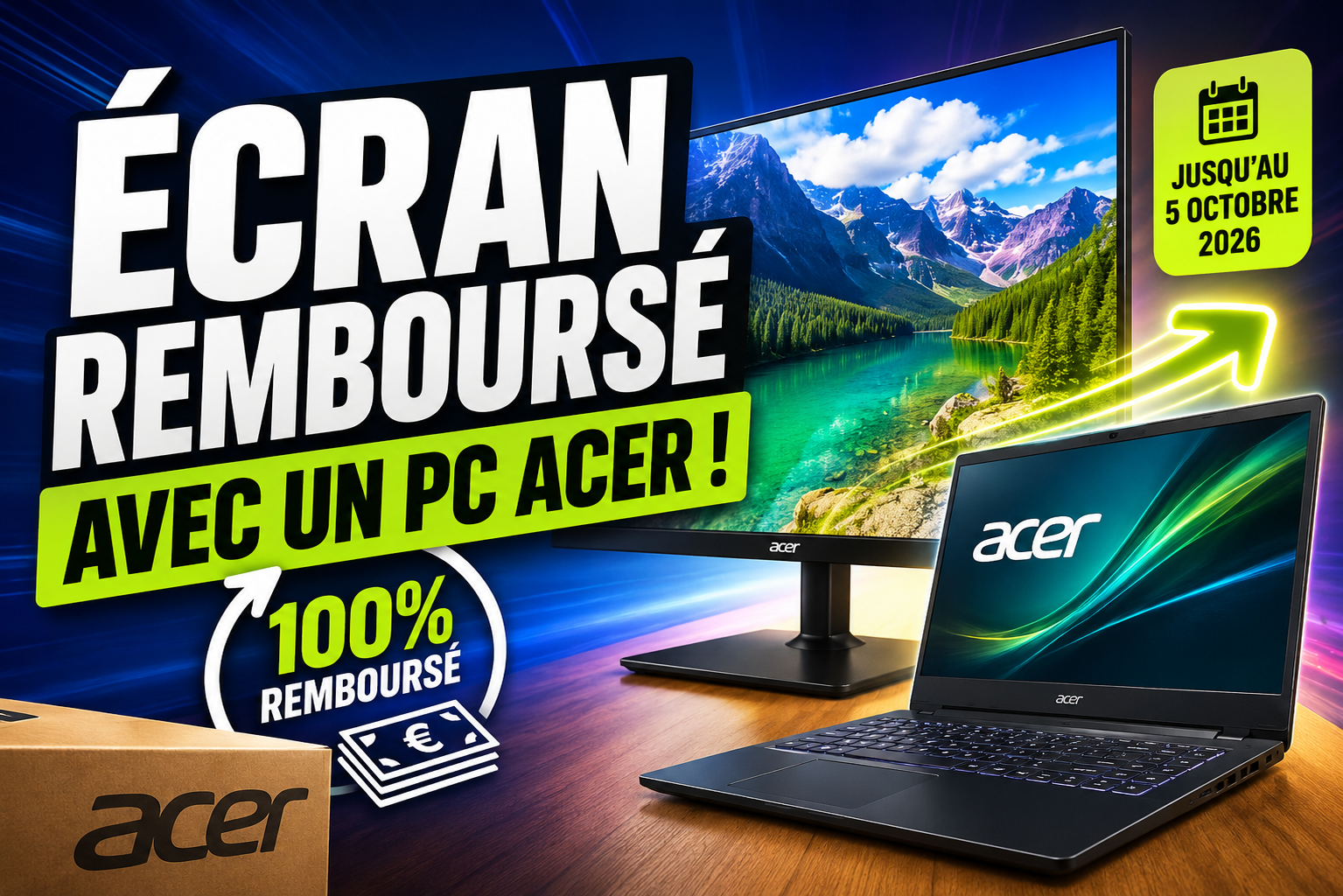 Acer rembourse votre écran pour l'achat d'un PC : comment fonctionne l'offre de rentrée ?