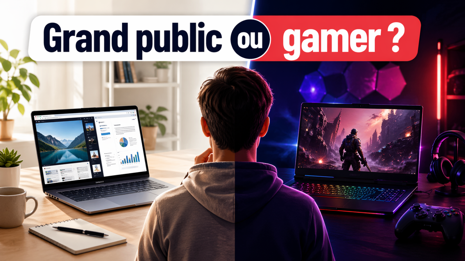 Grand public ou gamer : quel type de portable choisir quand on veut aussi jouer un peu ?