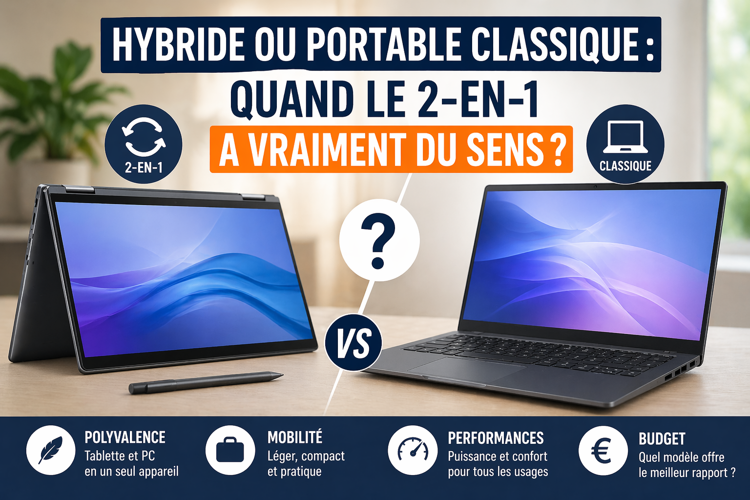 Hybride ou portable classique : quand le 2-en-1 a vraiment du sens