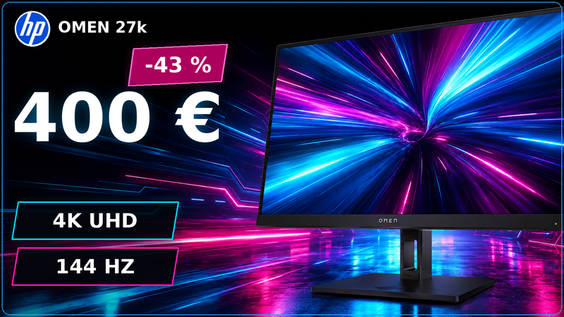 Le HP OMEN 27k tombe à 400 € : la 4K 144 Hz devient nettement plus accessible