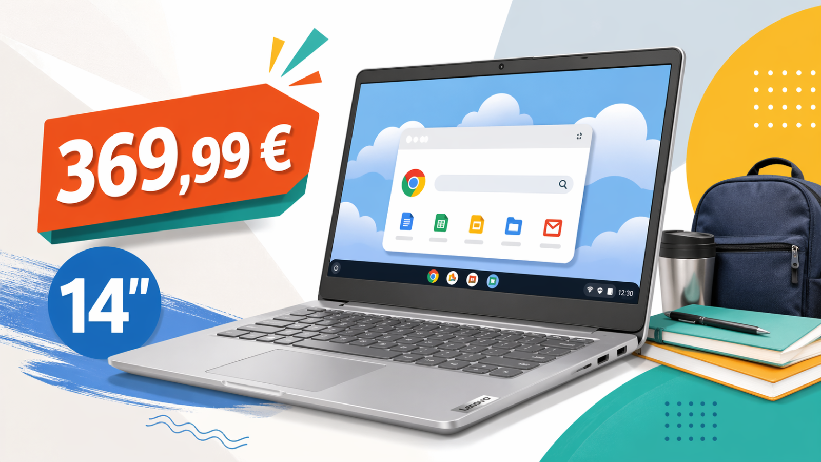 Lenovo IdeaPad Slim 3 Chrome 14IAN8 à 369,99 € : le Chromebook Plus 14 pouces passe sous les 400 €