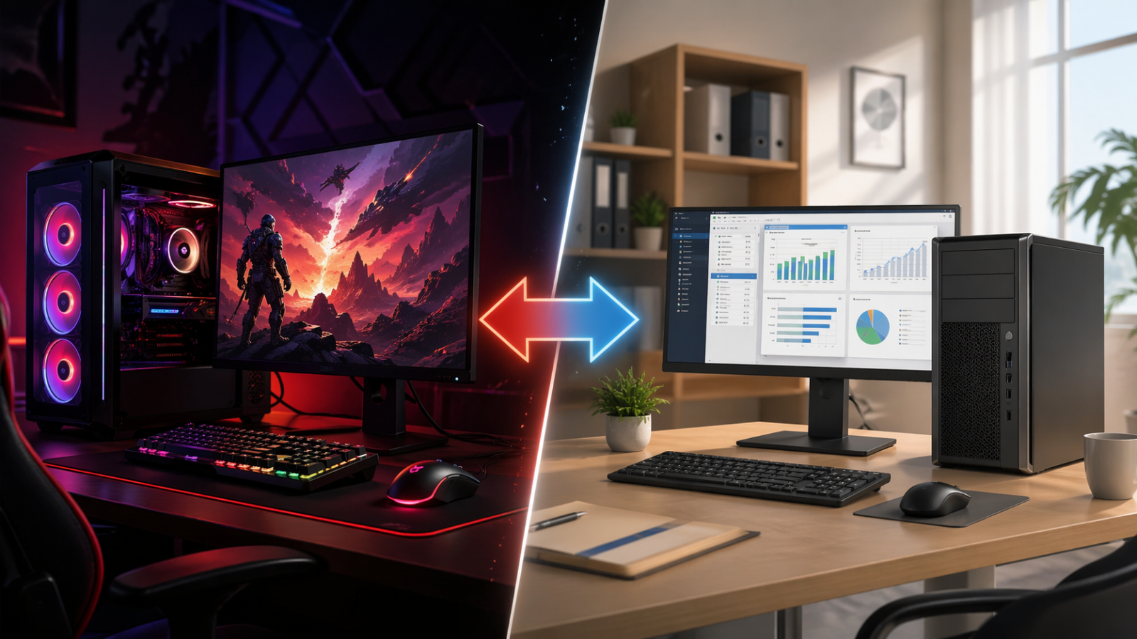PC fixe gamer ou PC fixe bureautique évolutif : lequel choisir selon votre usage réel ?