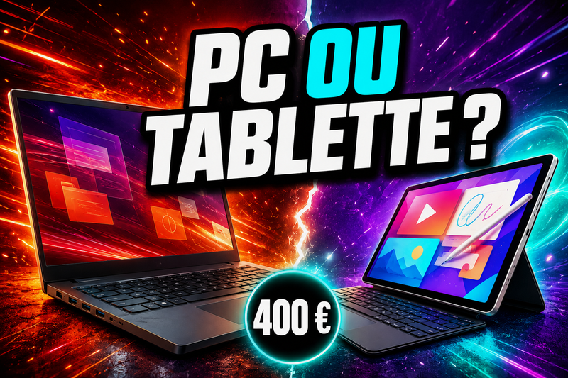 PC portable à 400 € ou tablette avec clavier : lequel rend le plus de services ?