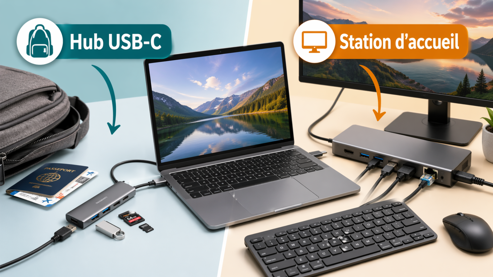 Station d’accueil USB-C ou hub USB-C : lequel a vraiment du sens avec un PC portable ?