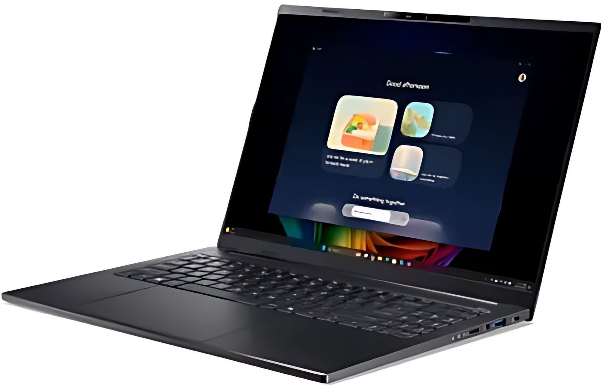 Acer Swift Go 16 AI NX.JNMEF.006 avec grand écran OLED pour la création Acer Swift Go 16 AI NX.JNMEF.006 vu de trois quarts droit