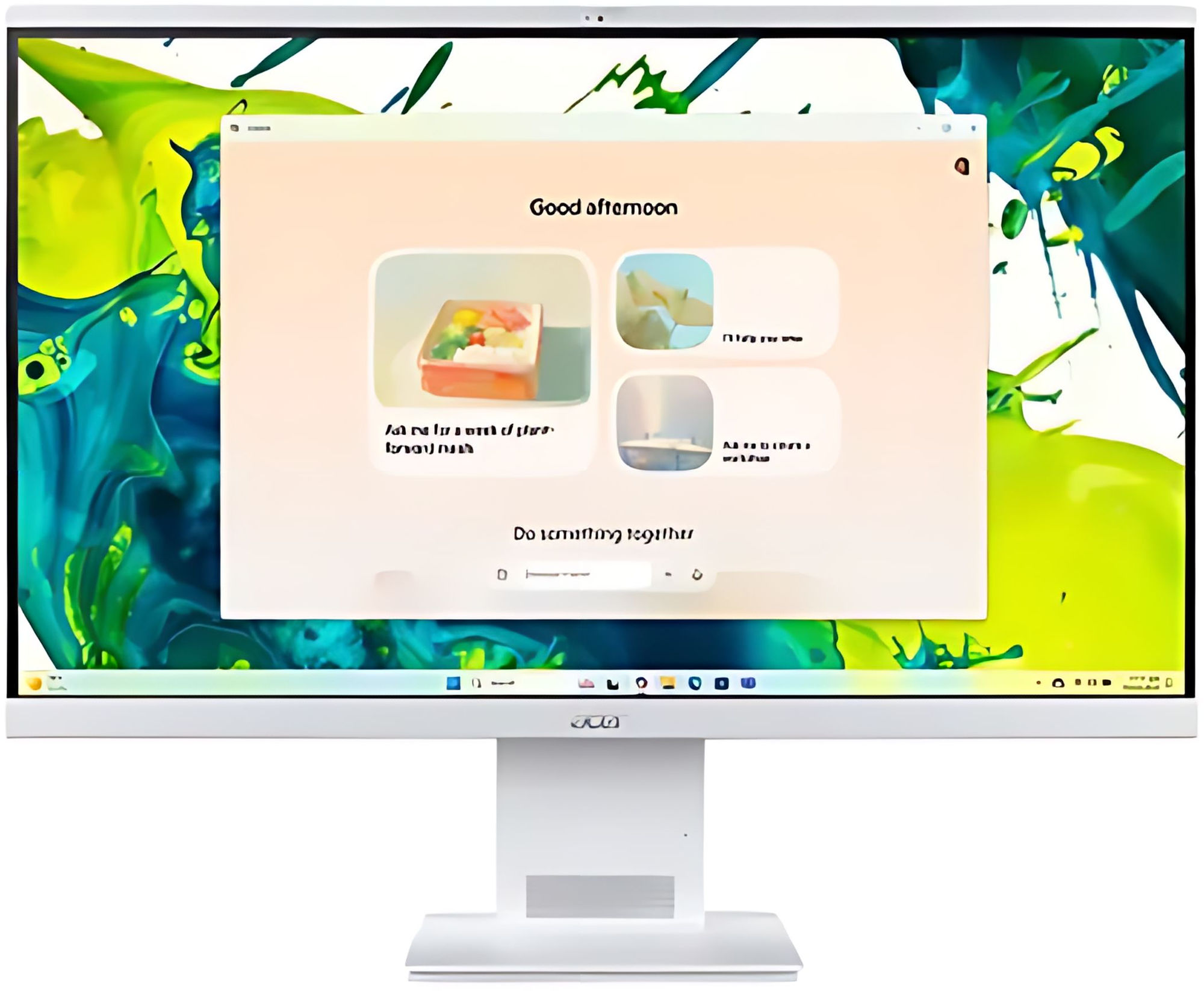 Acer Aspire S27 DQ.BSCEF.002 vue frontale écran allumé Acer Aspire S27 DQ.BSCEF.002 vue frontale écran allumé