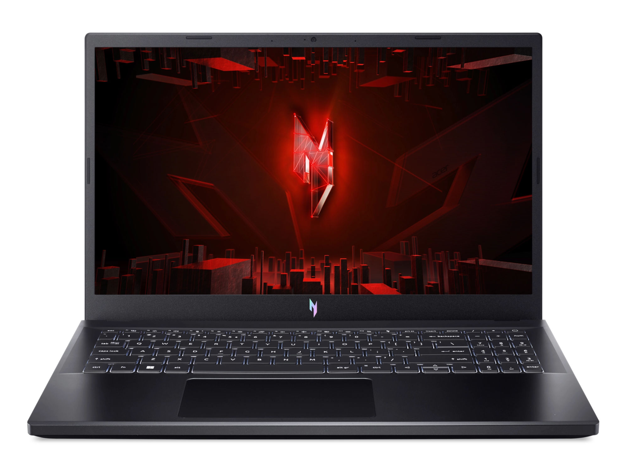 Acer Nitro V 15 ANV15-52-996S écran et clavier vus de face Acer Nitro V 15 ANV15-52-996S écran et clavier vus de face
