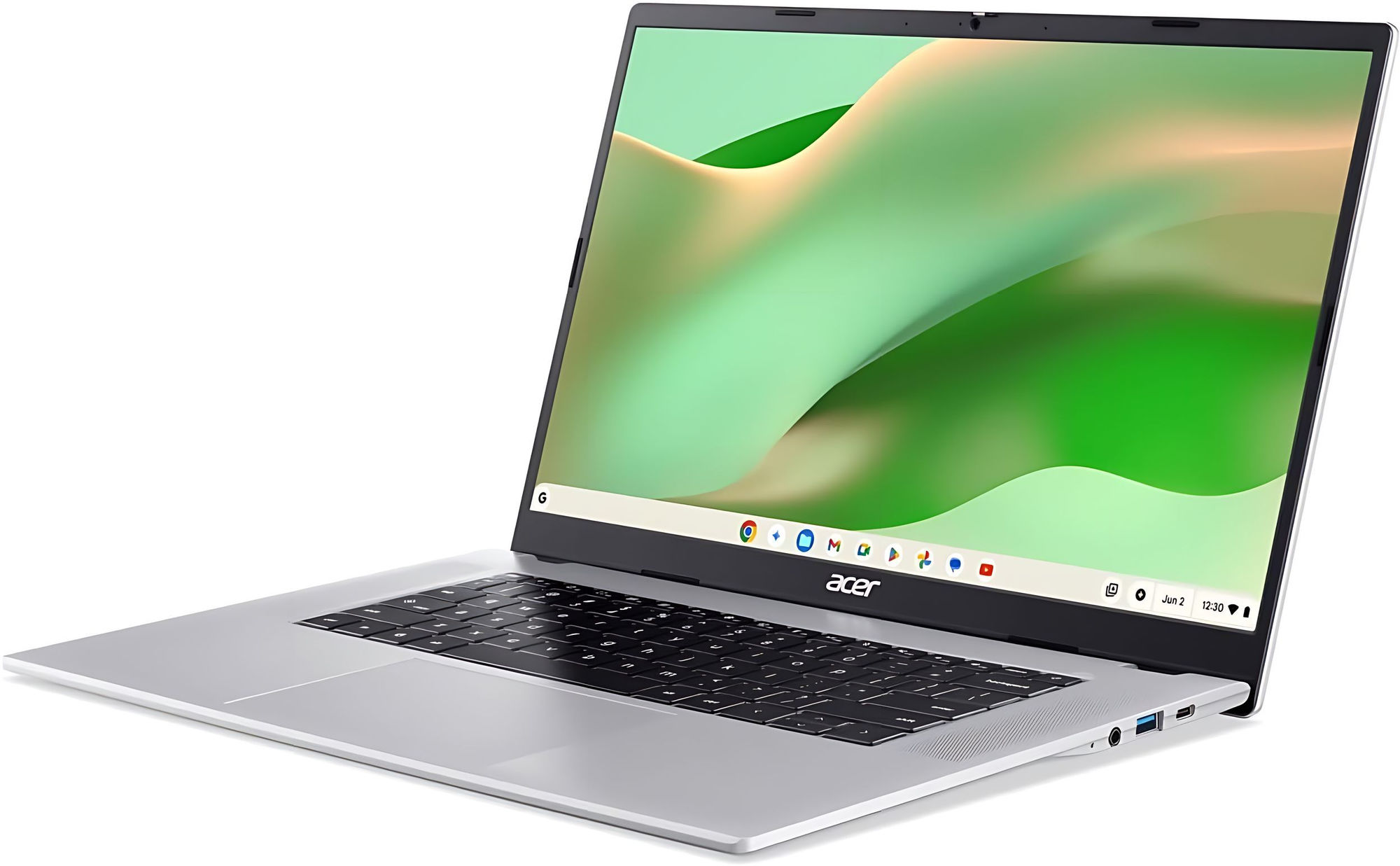 Acer Chromebook 315 CB315-8H-83SD en vue latérale ouverte Acer Chromebook 315 CB315-8H-83SD en vue latérale ouverte