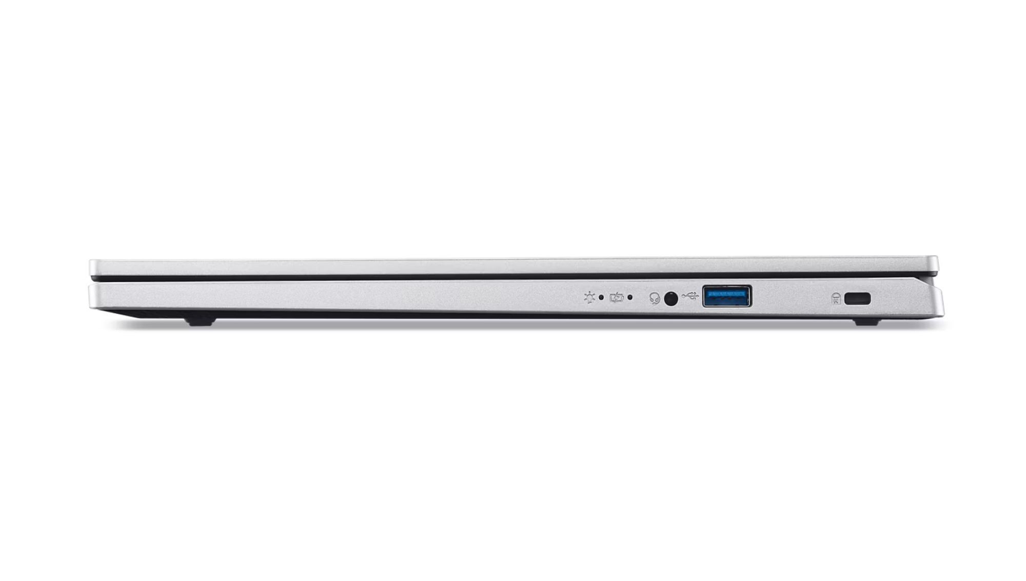 Acer Extensa EX215-57-50XB profil droit avec verrou Kensington et USB Acer Extensa EX215-57-50XB profil droit avec verrou Kensington et USB