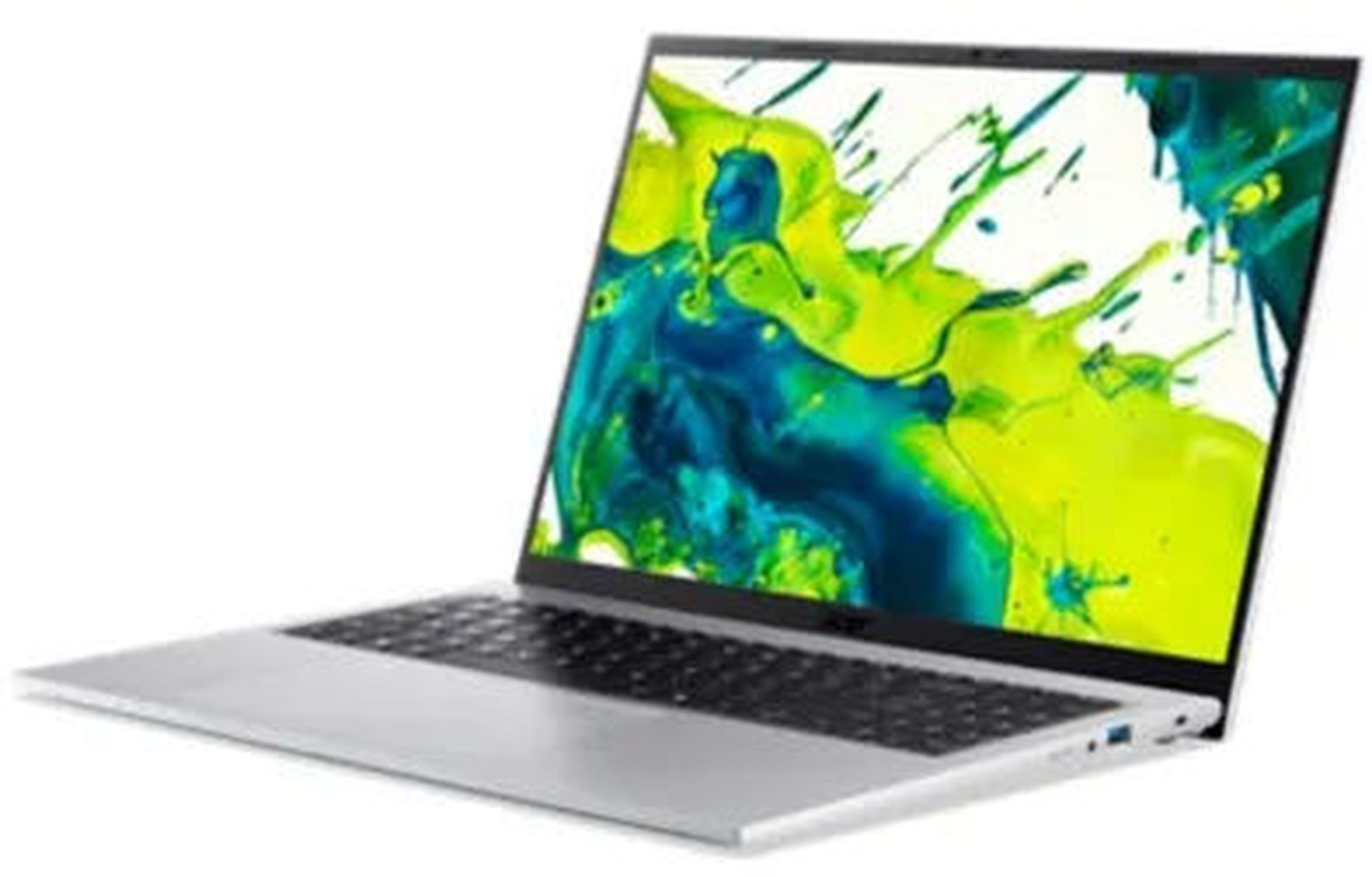 Vue latérale de l’Acer Aspire Go 16 AG16-71P-92MN Acer Aspire Go 16 AG16-71P-92MN avec dalle IPS vue de côté