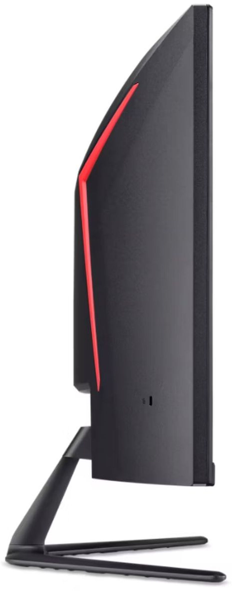 Vue de profil de l’écran incurvé Acer Nitro ED340CUR X0bmiipx Profil de l’Acer Nitro ED340CUR X0bmiipx montrant sa courbure