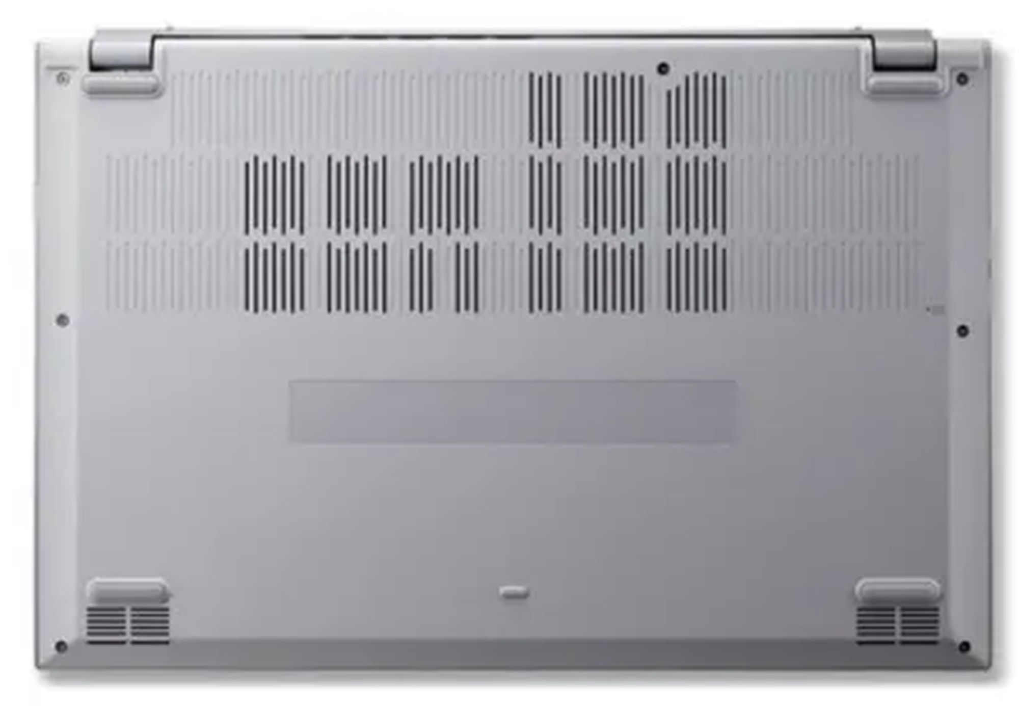 Dessous du châssis de l’Acer Aspire Go 15 AG15-72P-58KB Vue du dessous et des aérations de l’Acer Aspire Go 15 AG15-72P-58KB