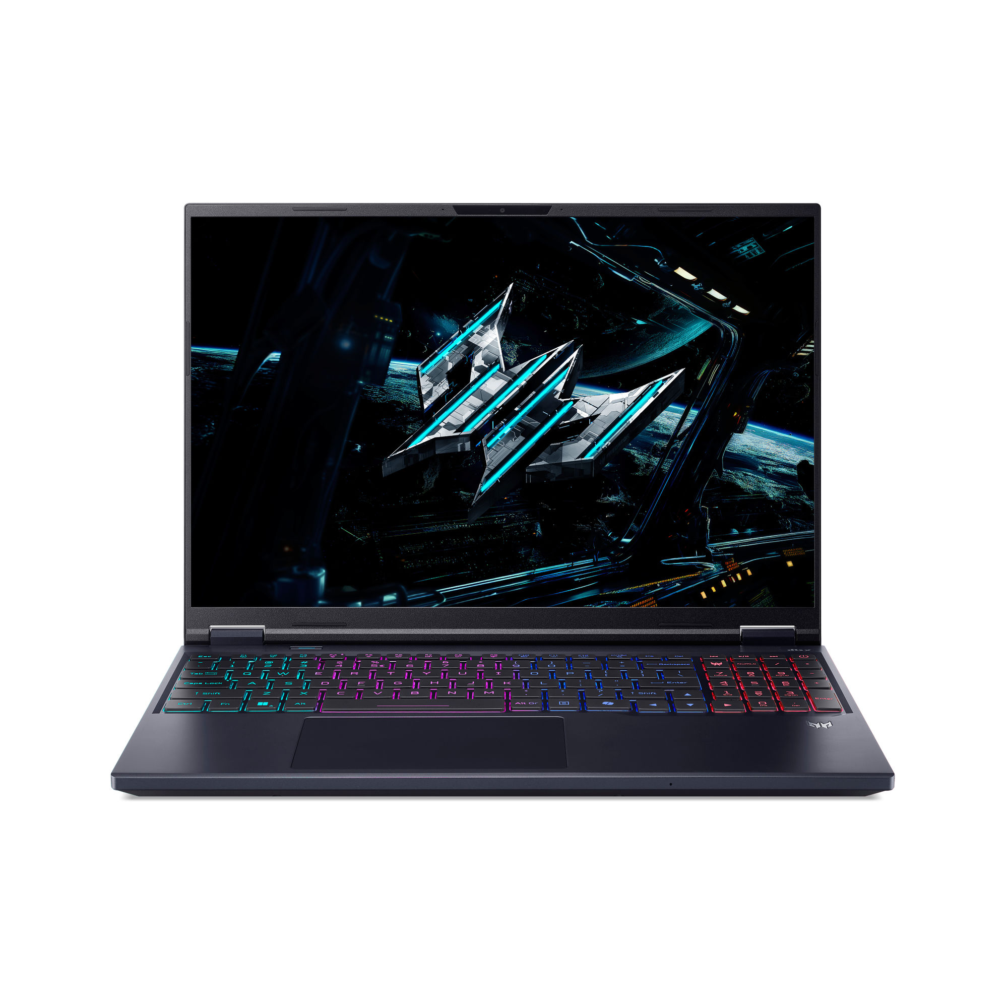 Vue de face de l’Acer Predator Helios Neo 16S PHN16S-71-72L8 Acer Predator Helios Neo 16S PHN16S-71-72L8 vu de face avec son écran OLED